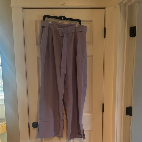 Eloquii Lilac Trousers with Belt NWT - Picture 2 of 6